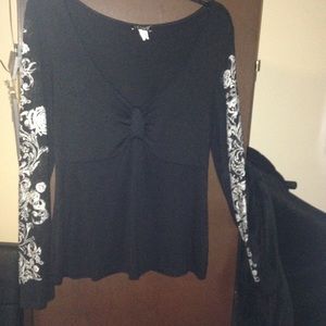Black long sleeve top